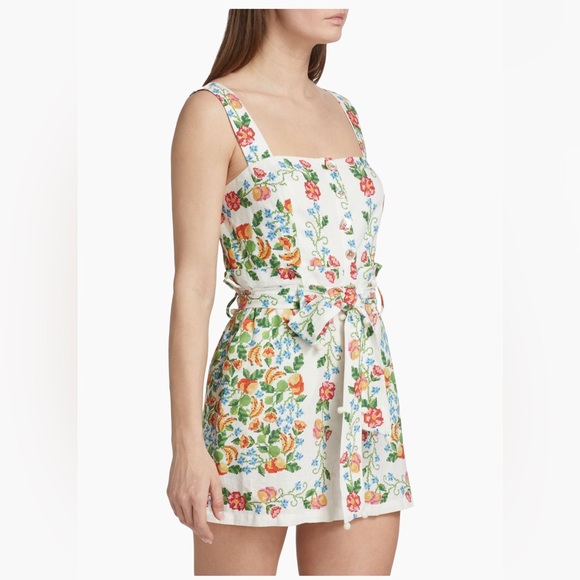 NWT FARM RIO•Floral belted romper - Picture 2 of 11
